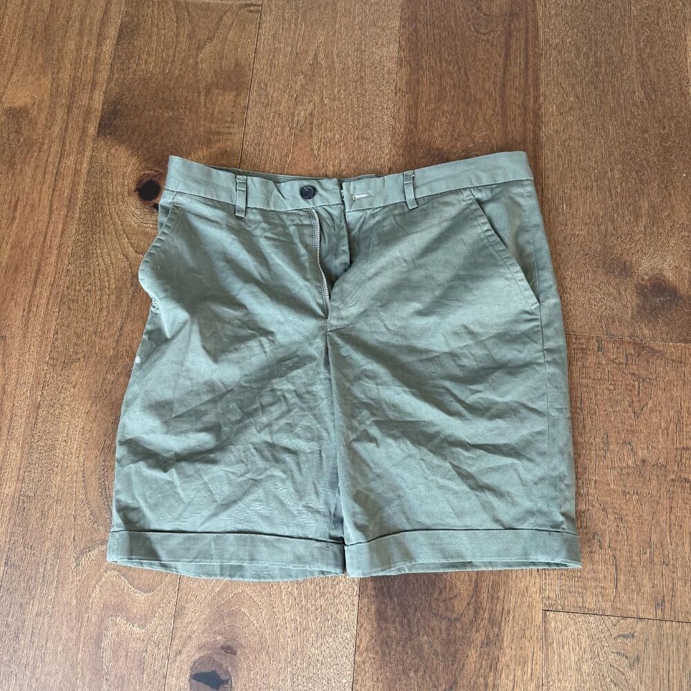 Zara Men's Khaki and Green Shorts